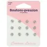 Boutons pression 6 mm nickelés X12