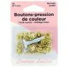 Boutons pression 11 mm + outillage de pose col. Or