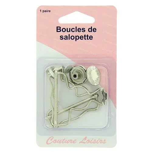 Boucles salopettes nickelées X2