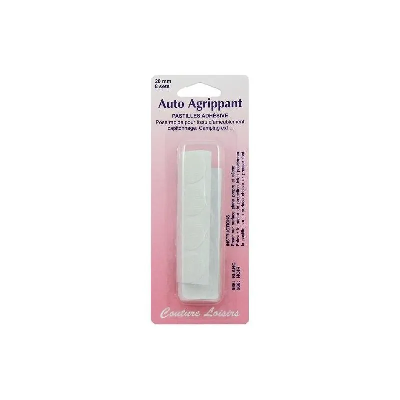 Pastilles adhésives blanches 20 mm X8