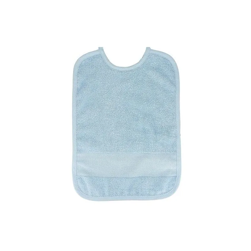 Bavoir bébé tissu éponge bleu ciel - 33 x 25 cm