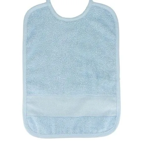 Bavoir bébé tissu éponge bleu ciel - 33 x 25 cm