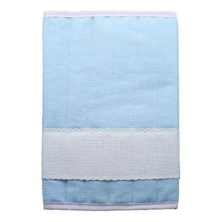 Carnet de santé lin bleu ciel - coton 17 x 23 cm