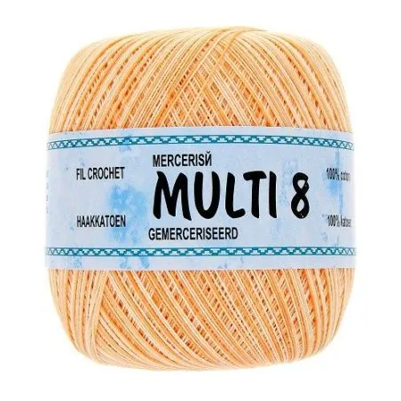Pelotes fil crochet orange x6 - 100gr multicolor - 100% Coton