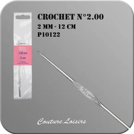 Crochet : 2 mm x 12 cm Crochet : 2 mm x 12 cm