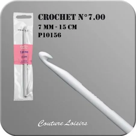 Crochet - 15cm - n°7.00 - plastique