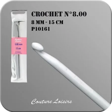 Crochet - 15 cm - n°8.00 - plastique