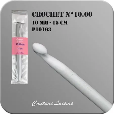 Crochet : 10 mm x 15 cm : Plastique Crochet : 10 mm x 15 cm : Plastique