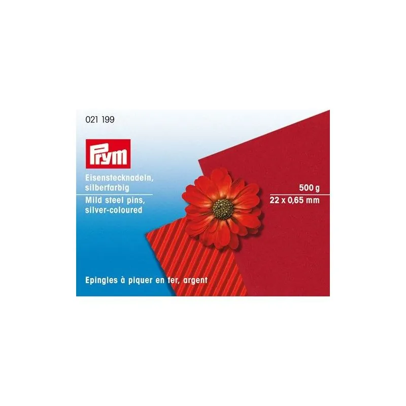 Épingles à Piquer Prym 0,65 X 22 Mm – Argentées, Fer Flexible, Lot Pour Couture, Déco & Loisirs Créatifs