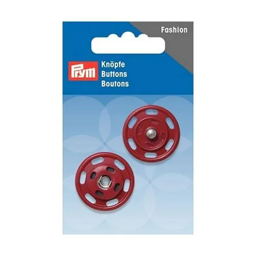 Boutons- pression à coudre 25 mm rouge foncé