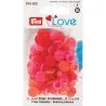 boutons pression Prym love rouge 12 mm