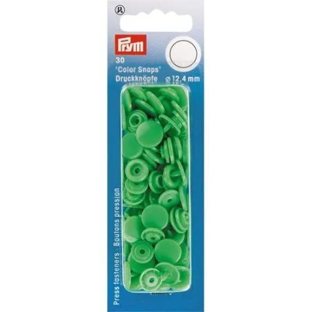 Boutons pression color snaps vert clair 12,4 mm