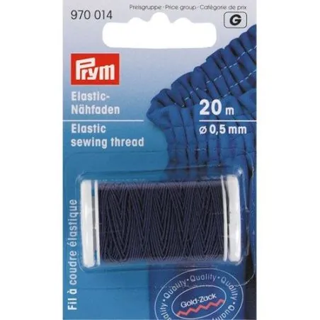 Fil : Elastique : 0.5 mm x 20 m : Bleu marine Fil : Elastique : 0.5 mm x 20 m : Bleu marine