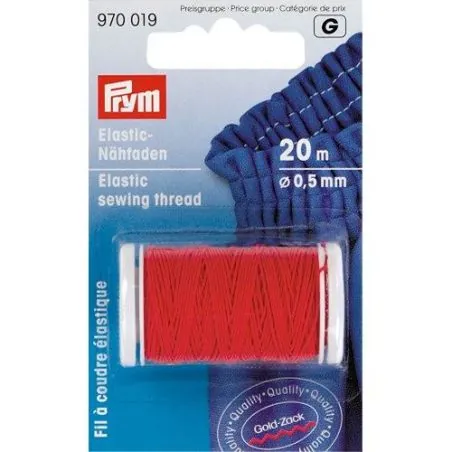 Fil : Elastique : 0.5 mm x 20 m : Rouge Fil : Elastique : 0.5 mm x 20 m : Rouge