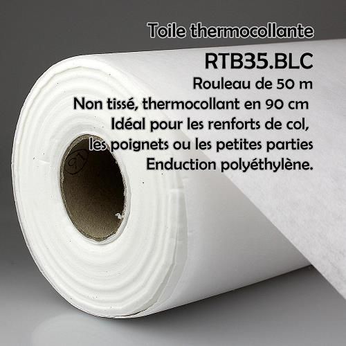 Rouleau 50m isolant thermique envers noir - Tissus Price