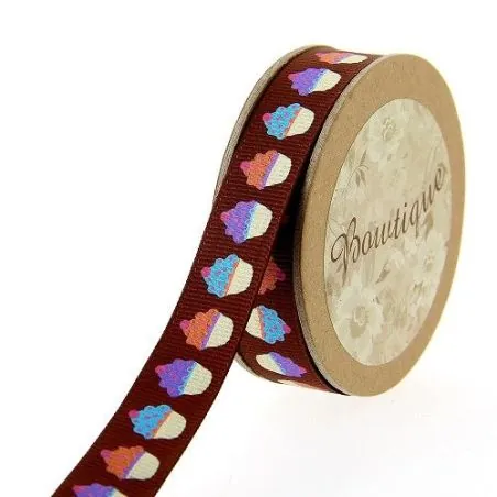 Ruban : Gros grain, Glâce : 15 mm x 5 m : Multicolore Ruban : Gros grain, Glâce : 15 mm x 5 m : Multicolore