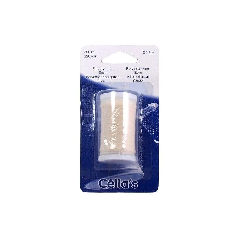Fil polyester 200 m ecru Fil polyester 200 m ecru