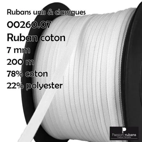 Disquette 200 m ruban coton 7 mm