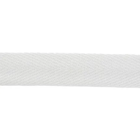 Bobine 25 m Ruban sergé coton blanc 20 mm