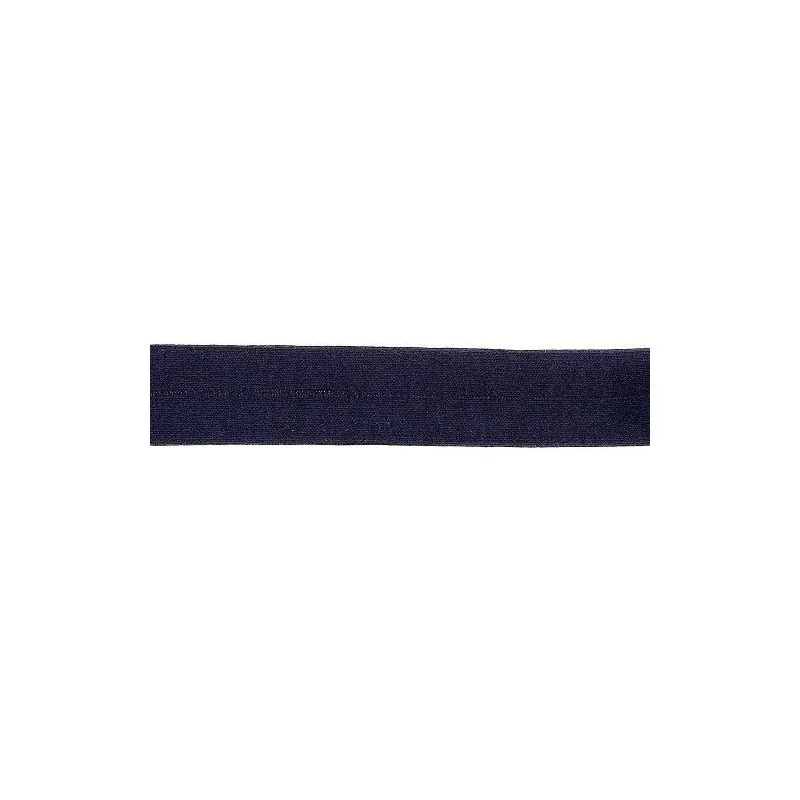 Ruban Biais Jersey bleu marine - 20 m - 20 mm