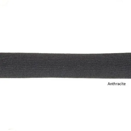 Ruban Biais Jersey gris anthracite - 20 m - 20 mm
