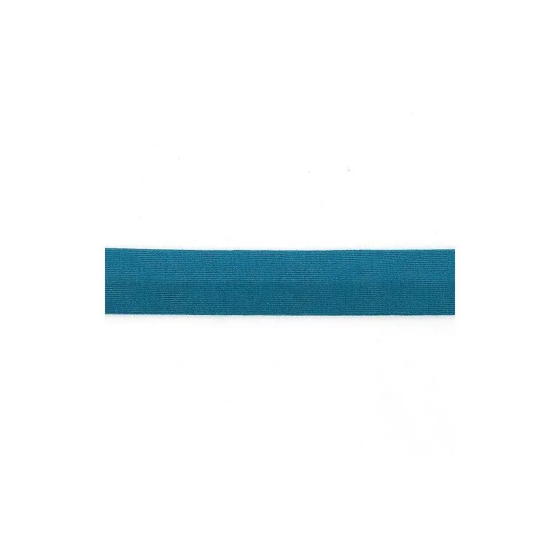 Ruban Biais coton Jersey bleu - 20 m - 20 mm