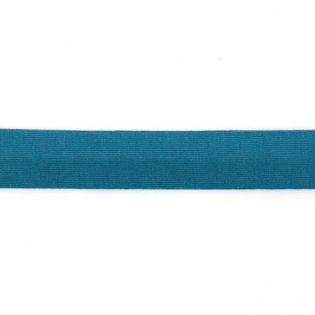 Ruban Biais Jersey bleu - 20 m - 20 mm