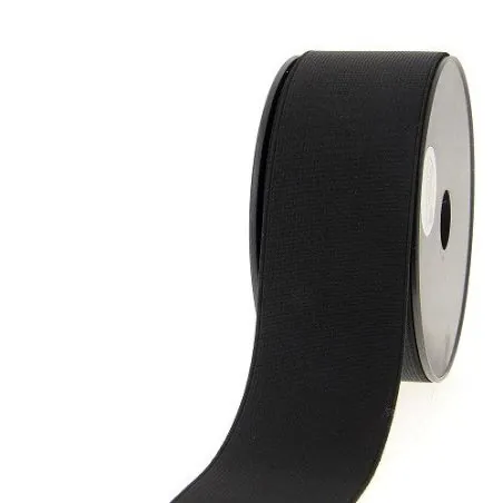 Ruban noir 12.5 m Élastique côtelé 60 mm Ruban noir 12.5 m Élastique côtelé 60 mm