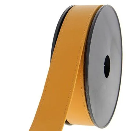 Sangle simili cuir jaune - 30 mm - 6 m Sangle simili cuir jaune - 30 mm - 6 m