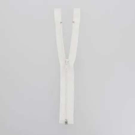 Fermeture eclair blanc n°4 séparable 55 cm