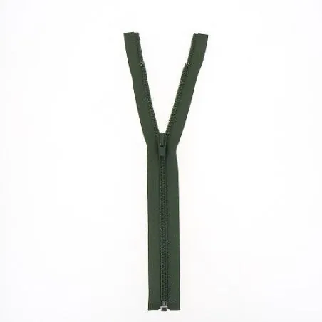 Fermeture éclair vert asperge séparable - 25 cm