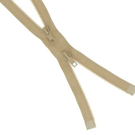 Fermeture éclair beige bord à bord séparable - 90 cm Fermeture éclair beige bord à bord séparable - 90 cm