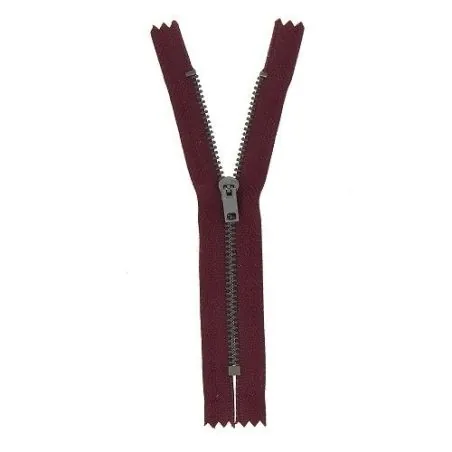 Fermeture éclair pantalon bordeaux - 12 cm