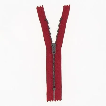 Fermeture éclair pantalon rouge - 15 cm