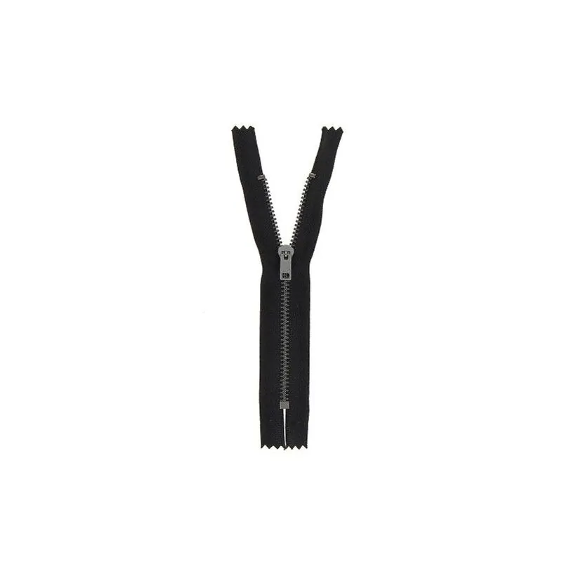 Fermeture éclair noir pantalon - non séparable - 20 cm