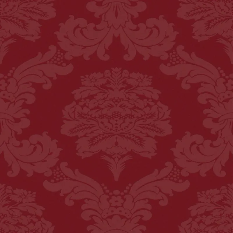 Tissu Damasco rouge foncé