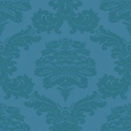 Tissu Damasco de couleur bleu canard