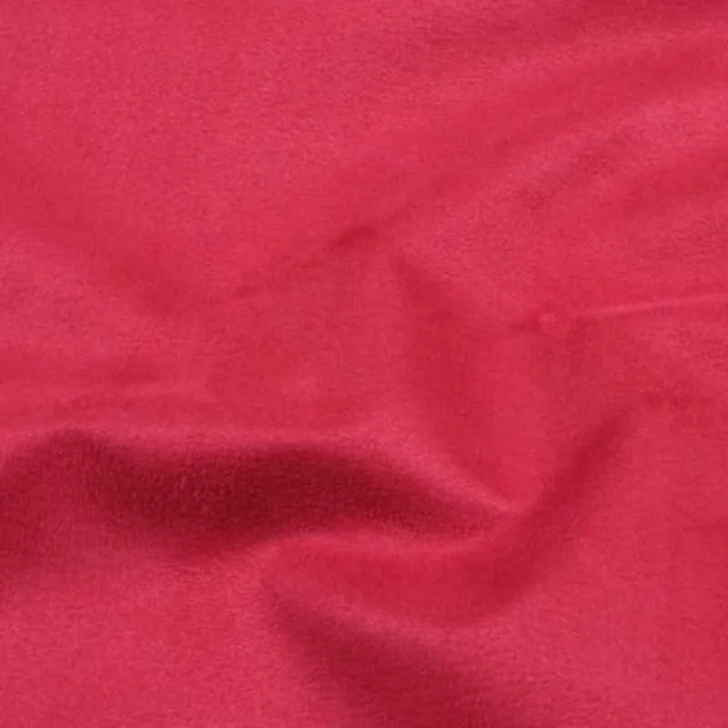 Tissu suedine fjord rouge