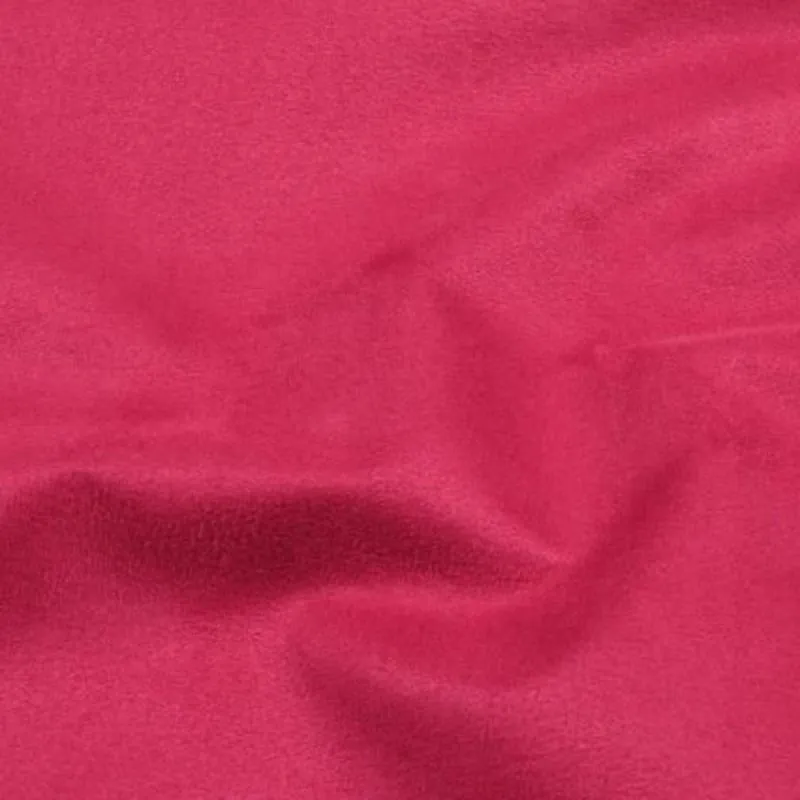 Tissu suedine fjord rouge cerise