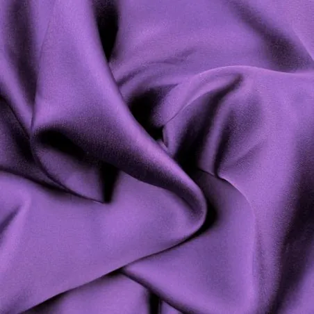 Tissu Crêpe envers-satin de couleur violet