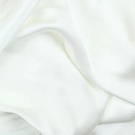 Tissu Crêpe envers-satin de couleur blanc