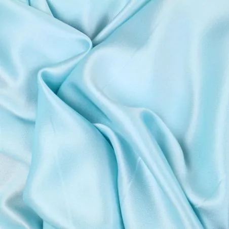 Tissu Crêpe envers-satin de couleur bleu ciel