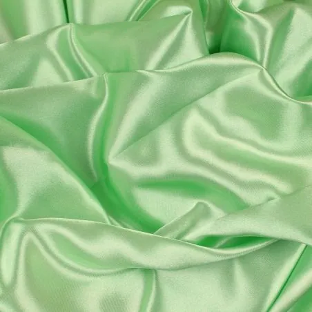 Tissu Satin uni de couleur vert d\'eau