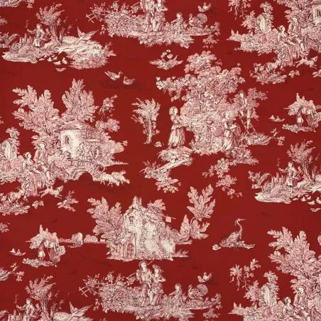 Tissu PASTORALE - CORAIL BACHETTE 100%COTON Tissu PASTORALE - CORAIL BACHETTE 100%COTON