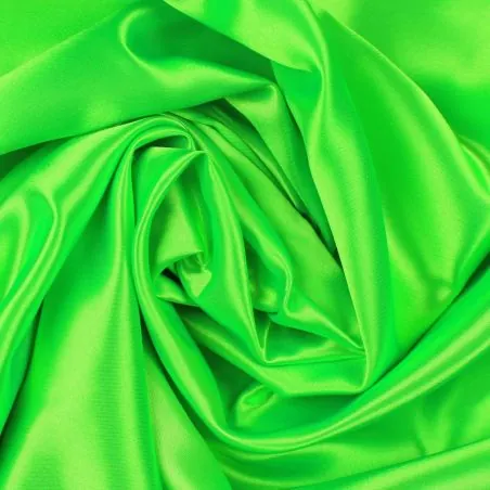 Tissu Satin uni de couleur vert pomme