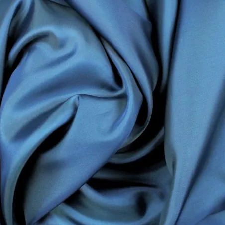 Tissu Doublure acétate unie de couleur bleu pétrole
