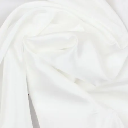 Tissu Doublure acétate unie de couleur blanc