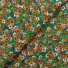 Tissu coton vert kaki imprimés fleuris Tissu coton vert kaki imprimés fleuris