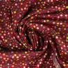 Tissu coton rouge imprimé boules de Noël - oeko tex Tissu coton rouge imprimé boules de Noël - oeko tex