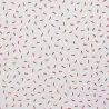 Tissu coton blanc milleraie imprimé confettis rouge Tissu coton blanc milleraie imprimé confettis rouge